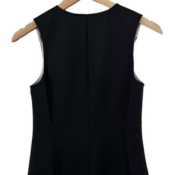 Theory 38 Slik Windsurf Scuba Dress Size 4 Black Athleisure Neoprene Half Zip - Picture 7 of 13